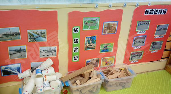 幼儿园建构区交通车辆摆放图片