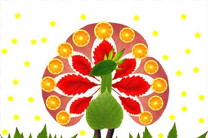 幼儿园美工区树叶贴画图片9张