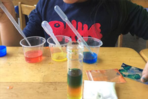 幼儿园科学实验颜色大比拼图片9张