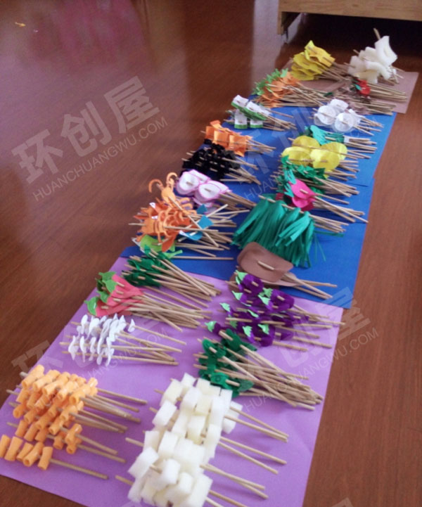 幼儿园角色游戏各种菜品的串图片