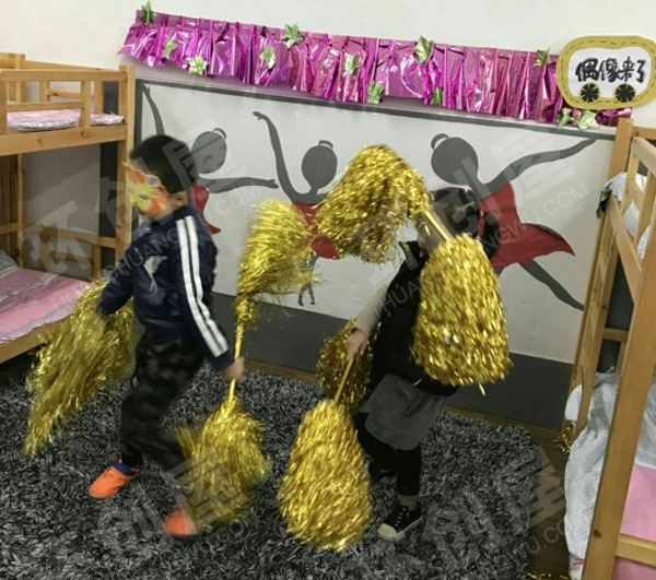 幼儿园表演区游戏偶像来了图片