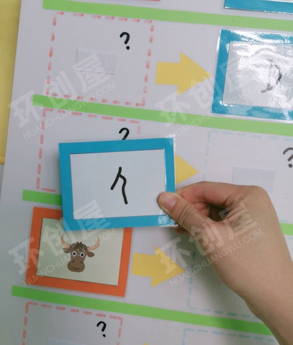 幼儿园益智区有趣的汉字图片