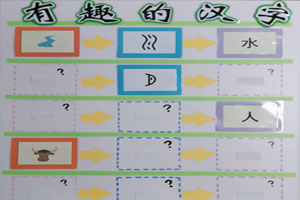 幼儿园益智区有趣的汉字图片4张