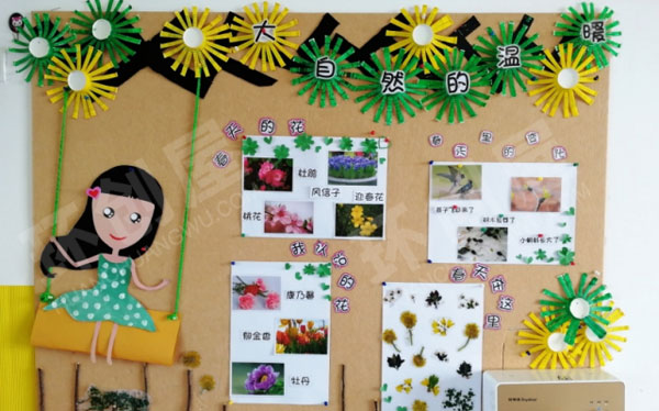 幼儿园自然的温暖春天主题墙图片