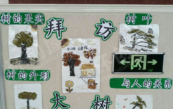 幼儿园拜访大树主题墙图片