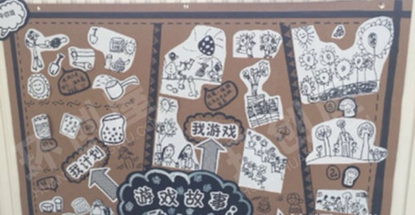 幼儿园游戏故事墙面布置图片