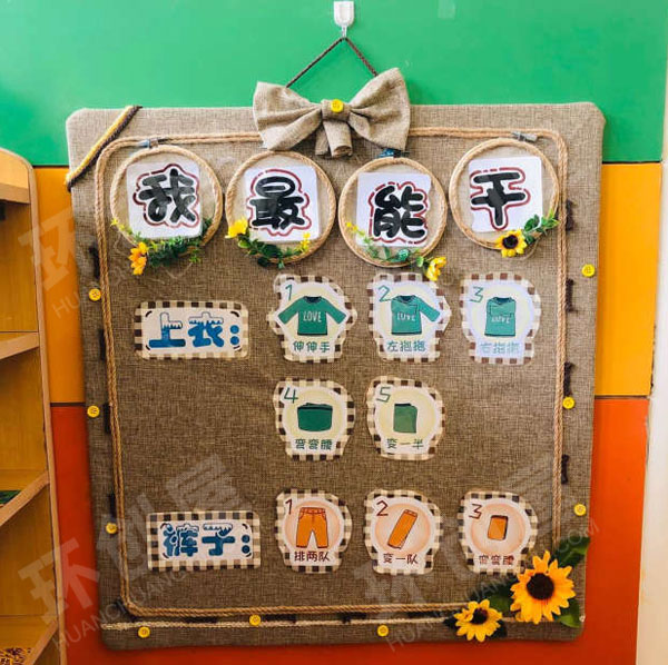 幼儿园我最能干墙面布置图片