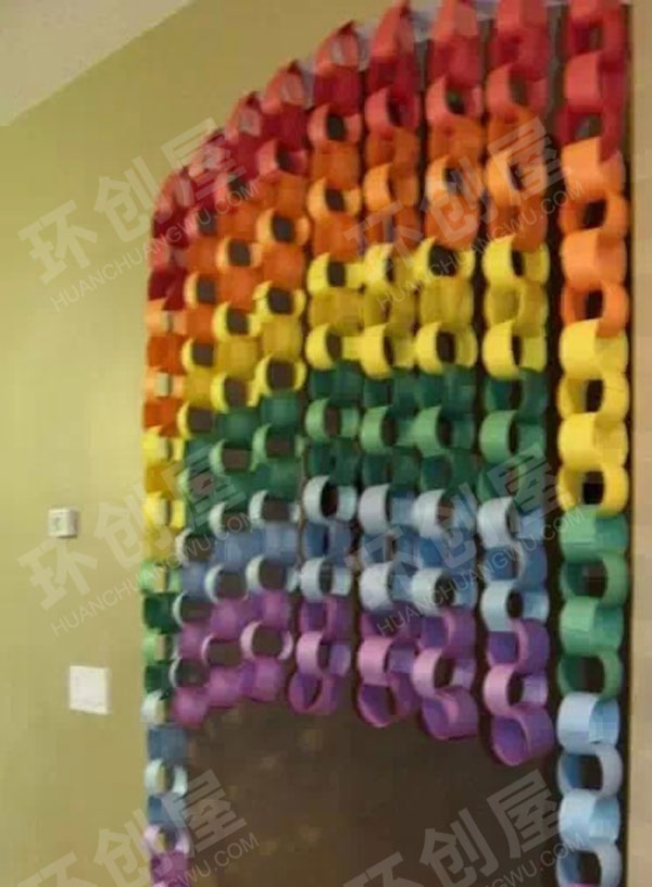 幼儿园纸卷制作立体感花朵吊饰图片