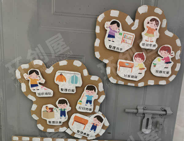 幼儿园纸片人主题门窗装饰图片