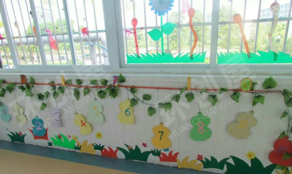 幼儿园透明玻璃窗卡通可爱贴画图片