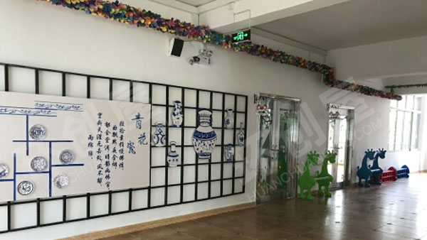 幼儿园中国风走廊墙面装饰图片