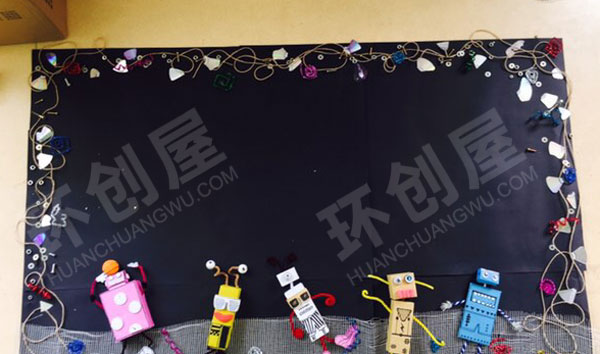 幼儿园机器人主题家园联系栏图片