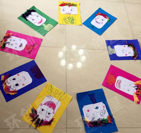 幼儿园作品展示画自己图片