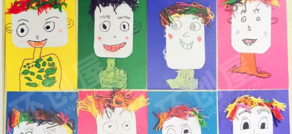 幼儿园作品展示画自己图片