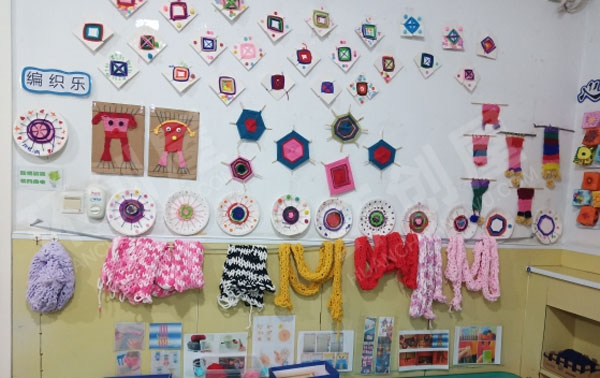 幼儿园编织乐园作品展示图片