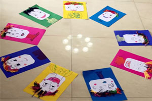 幼儿园作品展示画自己图片4张