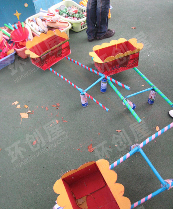 幼儿园户外自制体能器材图片