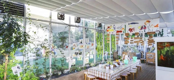 幼儿园户外阳光房各种作品图片