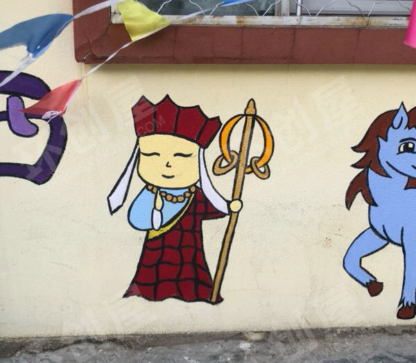 幼儿园户外围墙西游记主题环创图片
