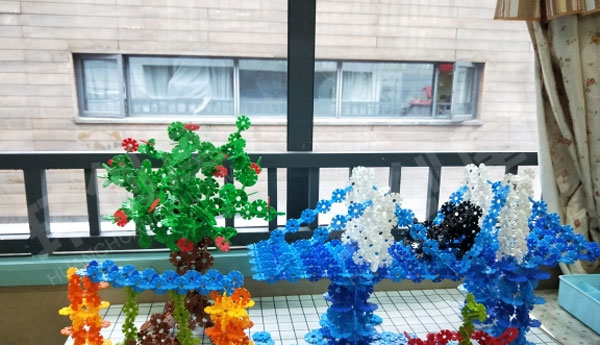 幼儿园建构区雪花片之鹿山大桥图片
