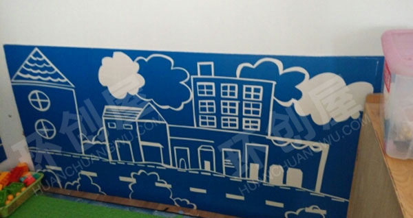 幼儿园建构区环创墙面城堡图片
