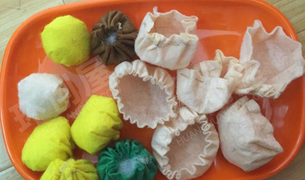幼儿园角色游戏不织布小厨房美食图片