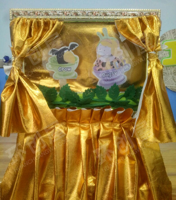 幼儿园表演区布艺木偶戏舞台图片