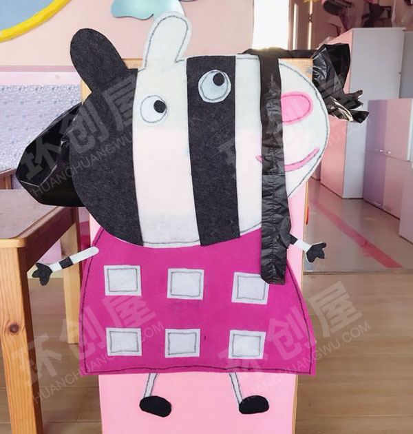 幼儿园小猪佩奇一家主题墙图片