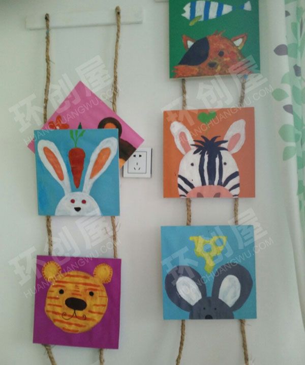 幼儿园卡通可爱的绘画作品吊饰图片