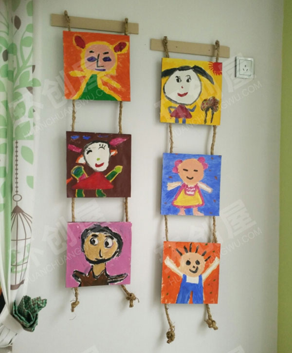 幼儿园卡通可爱的绘画作品吊饰图片