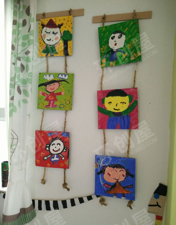 幼儿园卡通可爱的绘画作品吊饰图片
