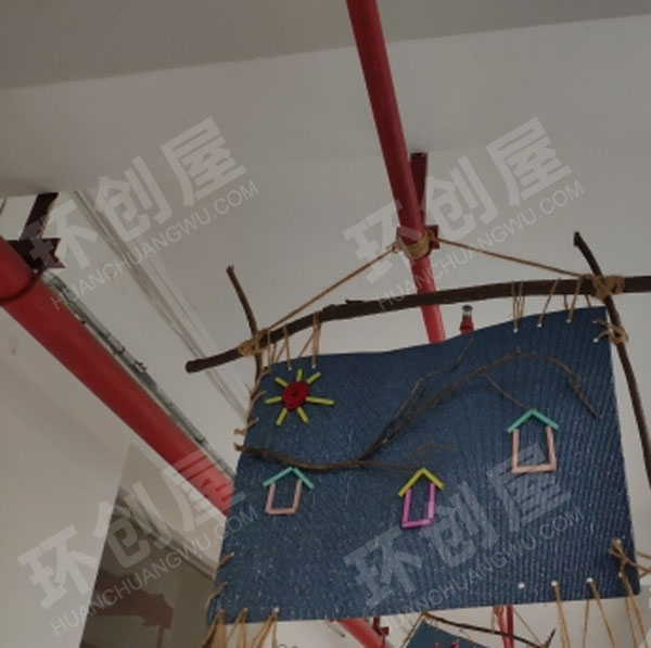 幼儿园废物利用制作各种风格吊挂饰图片