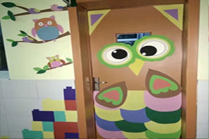 幼儿园教室门鸟类主题图片2张