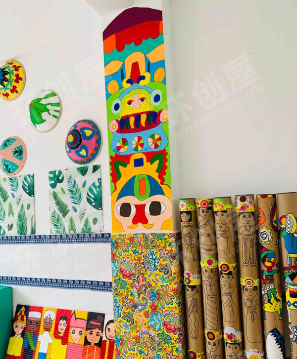 幼儿园废物利用超炫丽多彩的作品展示图片