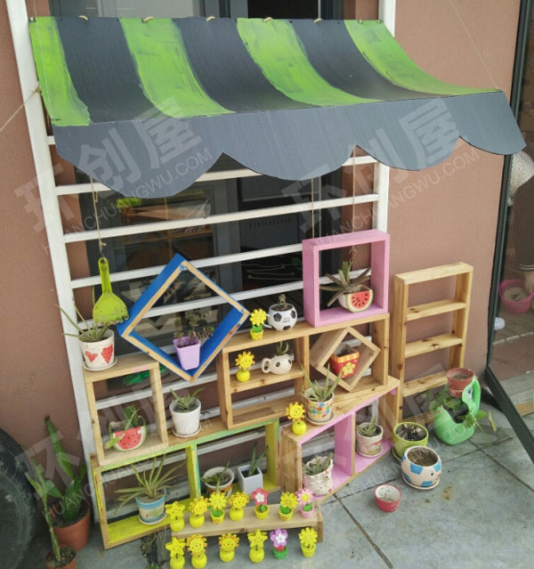 幼儿园户外环创春日自然角图片
