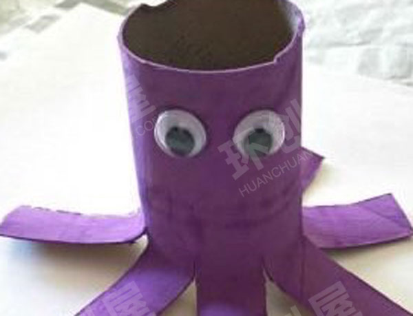 幼儿园美工区手工卷纸芯八爪鱼图片