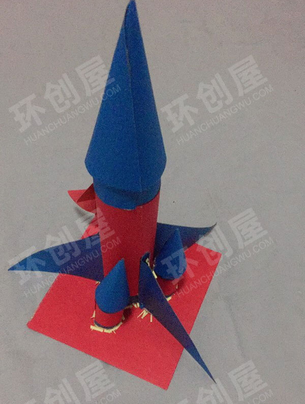 幼儿园科学区科技节小手工火箭图片