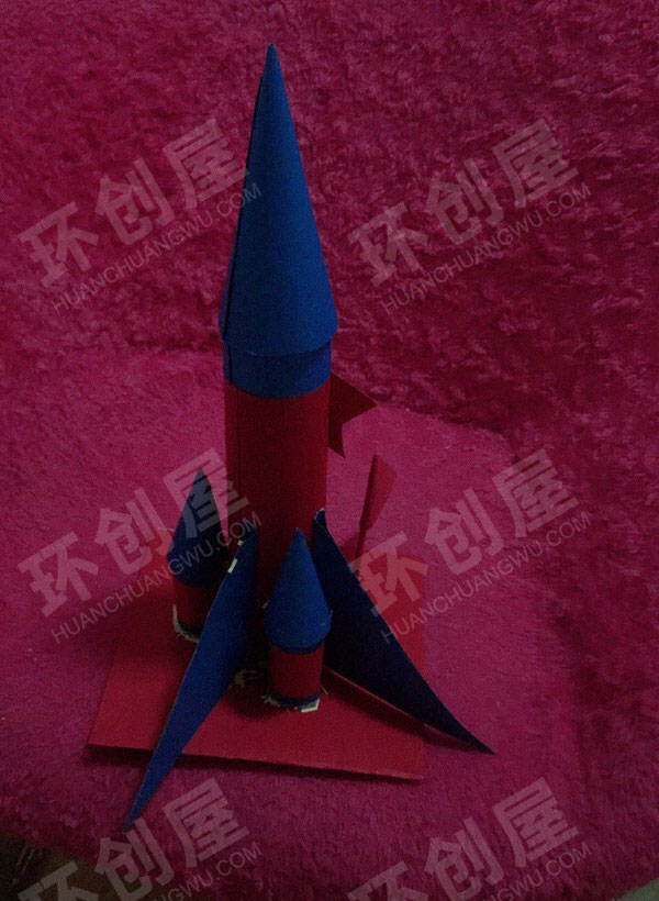 幼儿园科学区科技节小手工火箭图片