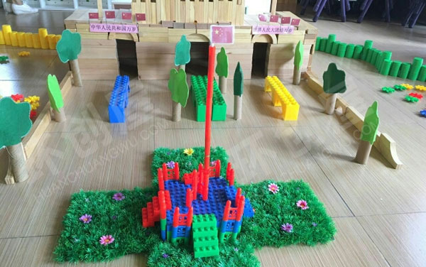 幼儿园角色建构我爱北京天安门图片