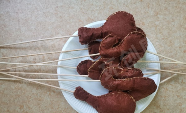 幼儿园角色游戏烧烤区手工食材图片