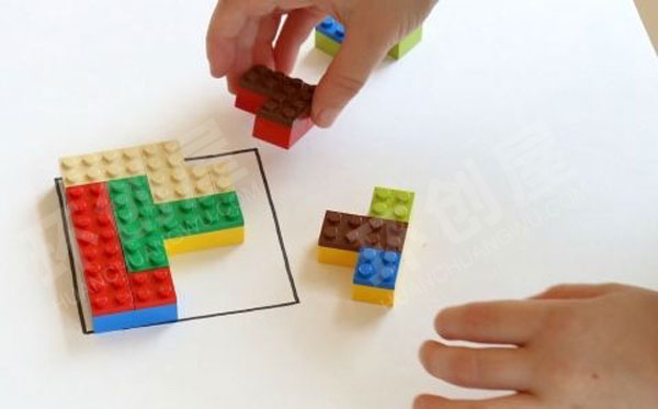 幼儿园用乐高做益智区教具图片