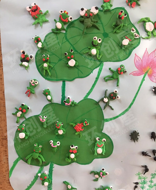 幼儿园春天的花朵与蝌蚪主题墙图片