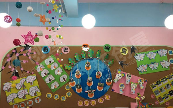 幼儿园春天在哪里主题墙环创图片