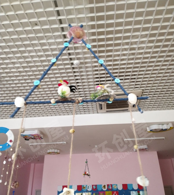 幼儿园贝壳空中挂饰图片