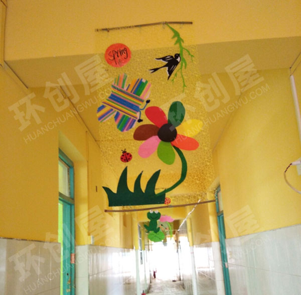幼儿园走廊春夏秋冬吊挂饰图片