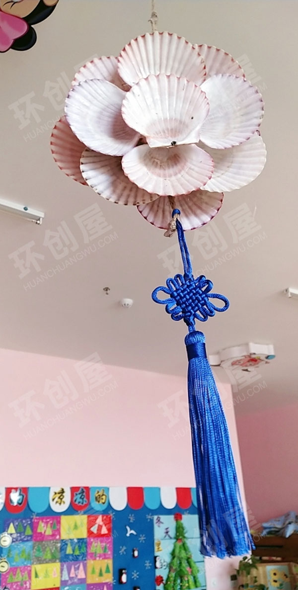 幼儿园贝壳空中挂饰图片