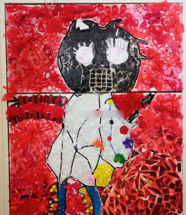 幼儿园走廊楼道装饰触摸墙图片