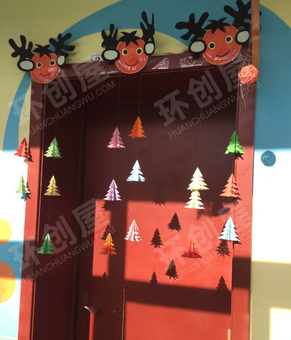 幼儿园快乐圣诞节教室门装饰图片