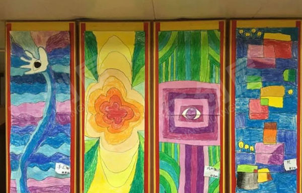 幼儿园和纸做游戏作品展示图片