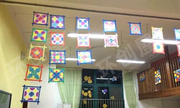 幼儿园和纸做游戏作品展示图片